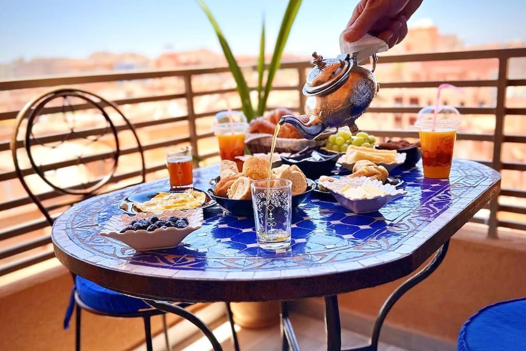 Appart Majorelle Terrasse Wifi Centre Ville Marrakesh Buitenkant foto